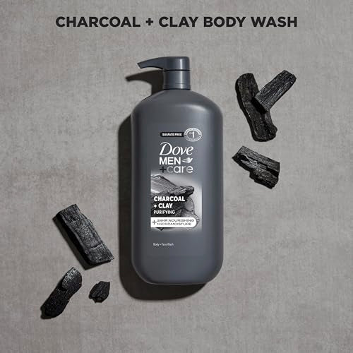Dove Men+Care Charcoal + Clay Body and Face Wash, 30 oz