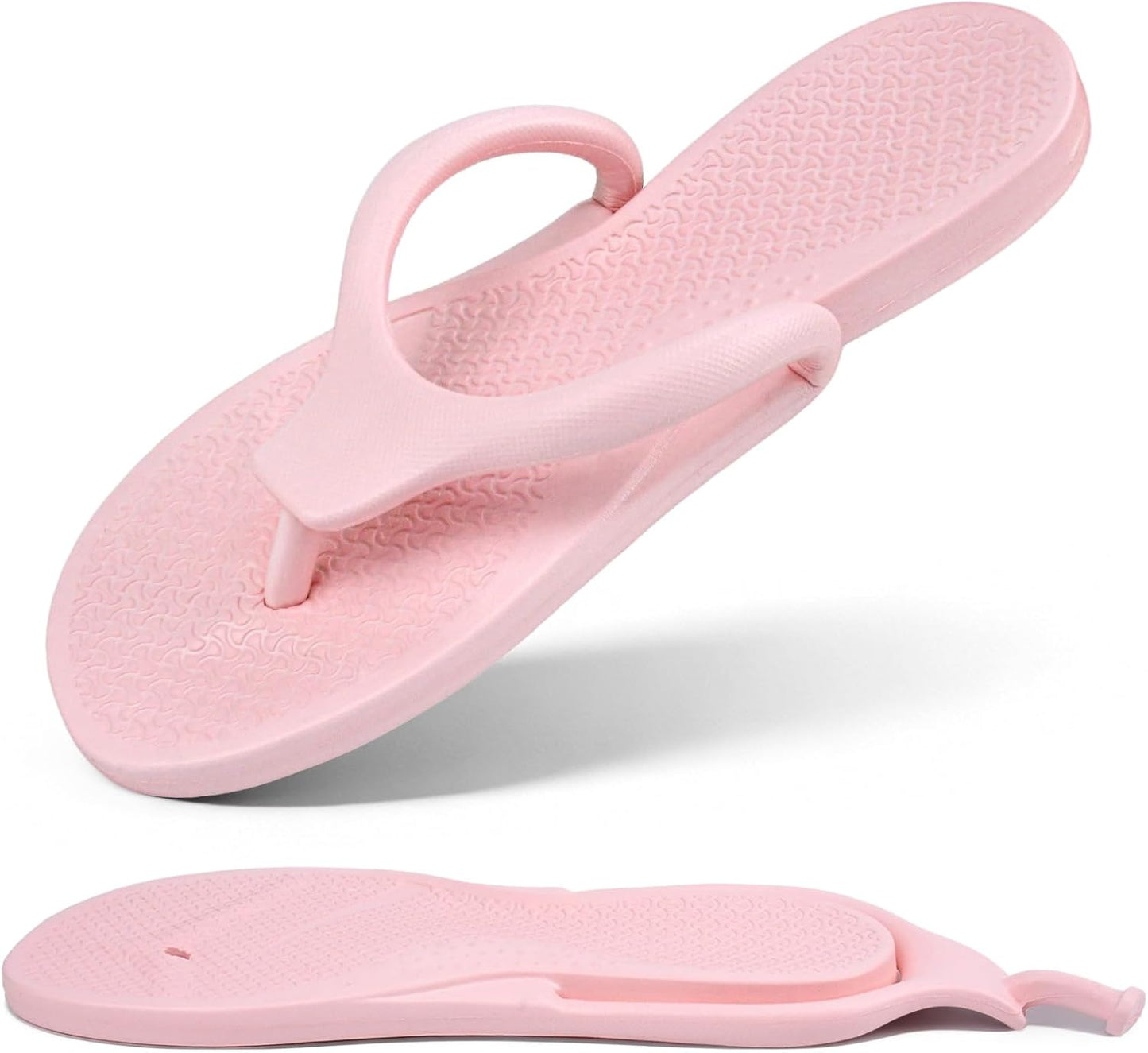 Flip Flops for Women & Men - Lightweight Non-Slip Shower Shoes | Foldable Quick-Dry Travel Slippers for Summer Beach