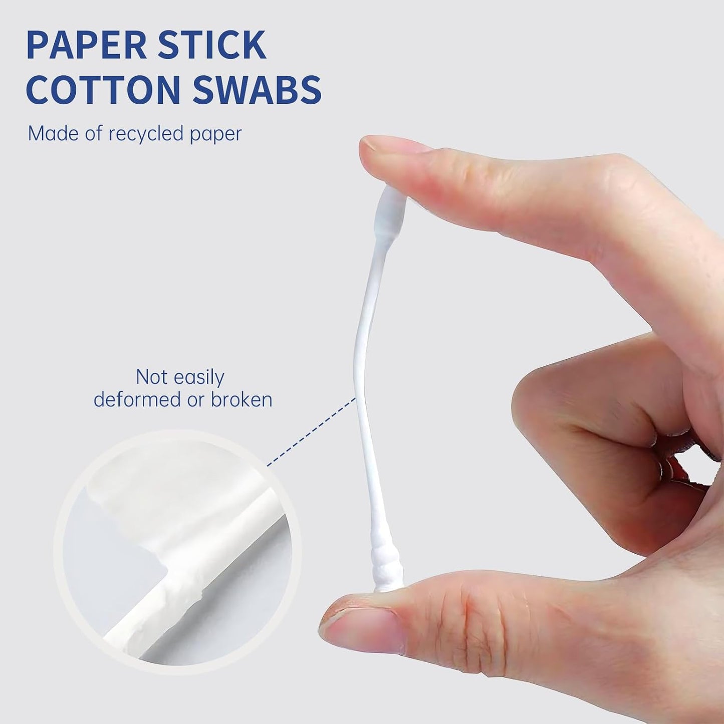 Pointed Tip Cotton Swabs - 800 Count Double Tipped Precision Buds for Makeup & Crafts | Spiral Head Design
