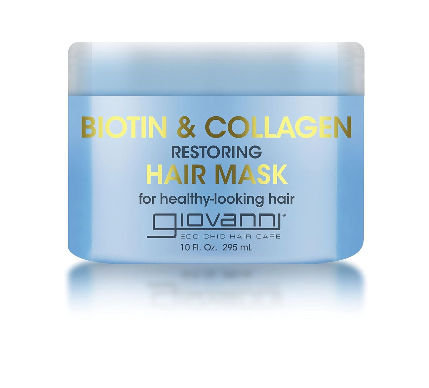 GIOVANNI Biotin & Collagen Hair Mask - Deeply Conditions, Detangles, Helps Rebond Split Ends, For All Hair Types, Moisturizing, Helps Create Shine & Manageability, Cruelty-Free, Salon-Quality - 10 Oz