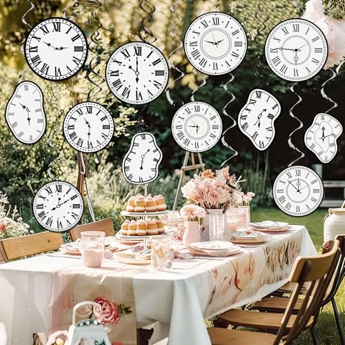 60Pcs Clock Hanging Swirls for Tea Party Decorations