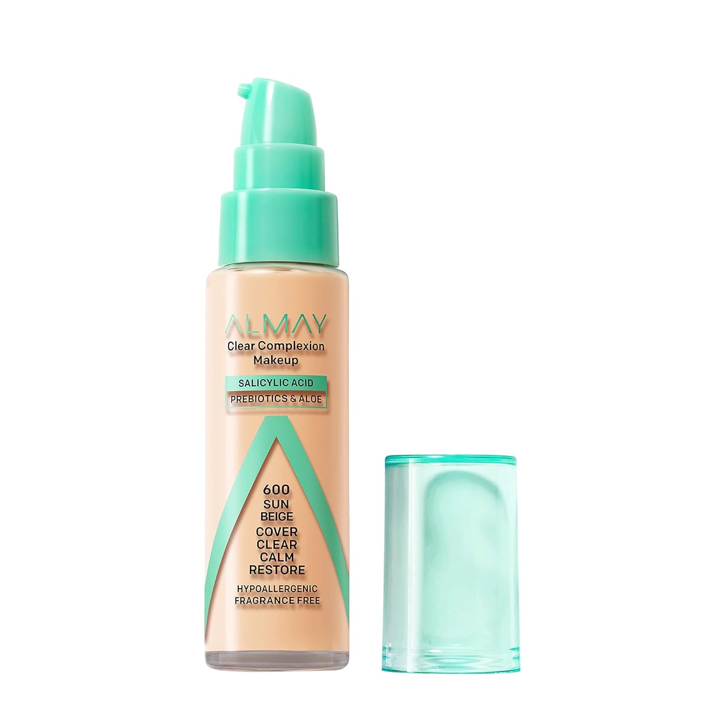 Almay Clear Complexion Foundation - Oil-Free Makeup for Acne-Prone Skin | Buildable Coverage, Soft-Matte Finish, 1 fl oz