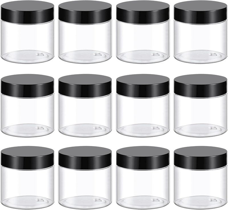 Plastic Container Jars - 36 Pack 2 Oz BPA-Free Clear Jars for Lotion, Cream, Ointments | Ideal for Travel & Storage