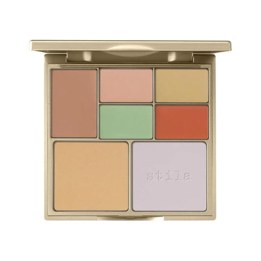 Stila Color Correcting Palette - All-In-One Cream & Powder Makeup for Dark Circles & Redness | 0.45 Oz
