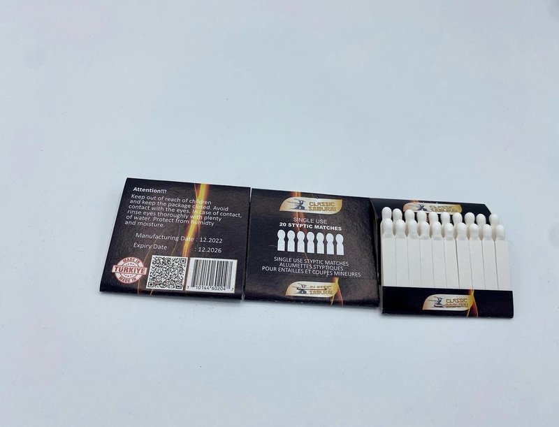Classic Samurai Styptic Sticks for Razor Nicks - 6 Pack (120 Stix) Stops Bleeding Shaving Accessories for Men & Women.Ideal for Barbers, Salons, Travel or Personal