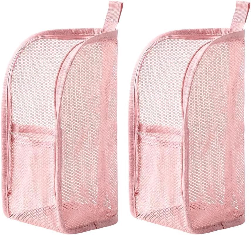Portable Lightweight Travel Toiletry Bag - Large Capacity EVA Hanging Makeup Organizer | Pink