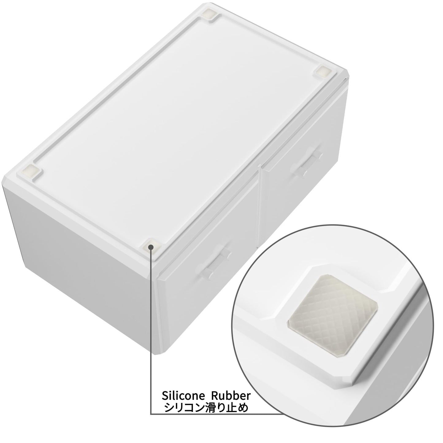 Readaeer Makeup Cosmetic Organizer Storage Drawers Display Boxes Case with 12 Drawers (White)