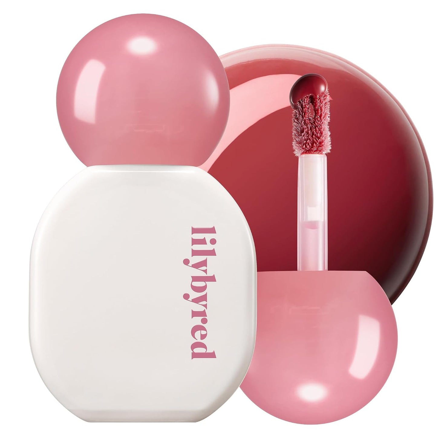 Lilybyred Sugar Wrapping Tint Gloss - Korean Lip Stain, Ceramide-Infused, Lightweight & Non-Sticky | 0.21 oz, 01 Peach Syrup
