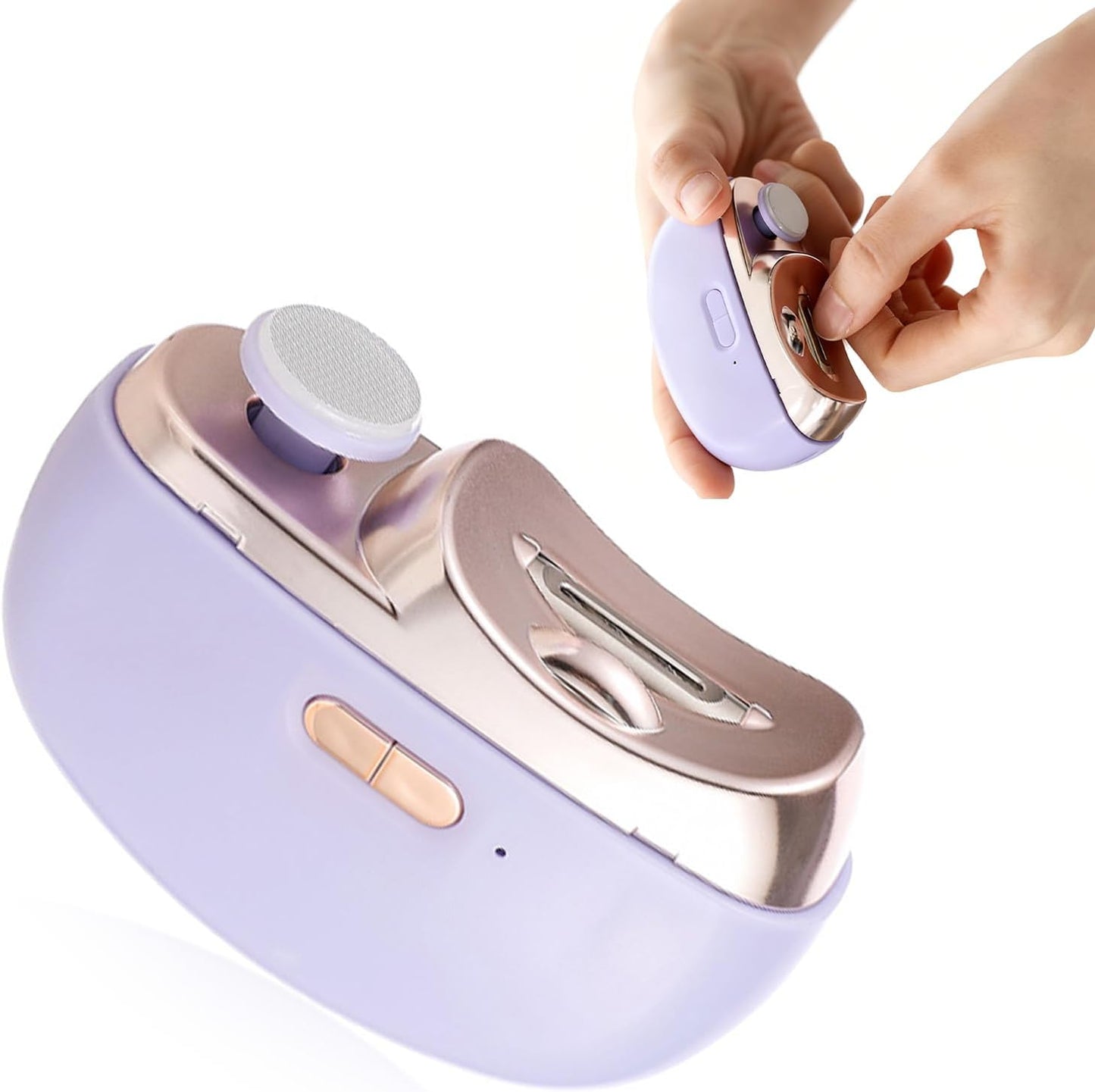 Electric Nail Clipper - Adjustable Blade for Thick & Thin Nails | Automatic Trimmer for Seniors, Adults & Babies (White)