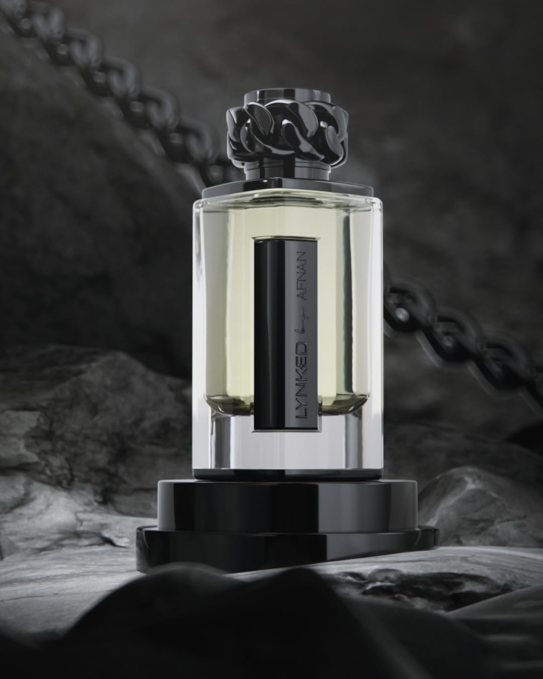 Afnan Lynked Freedom Eau De Parfum for Men - 3.4 Fl. Oz | Black Scented Fragrance