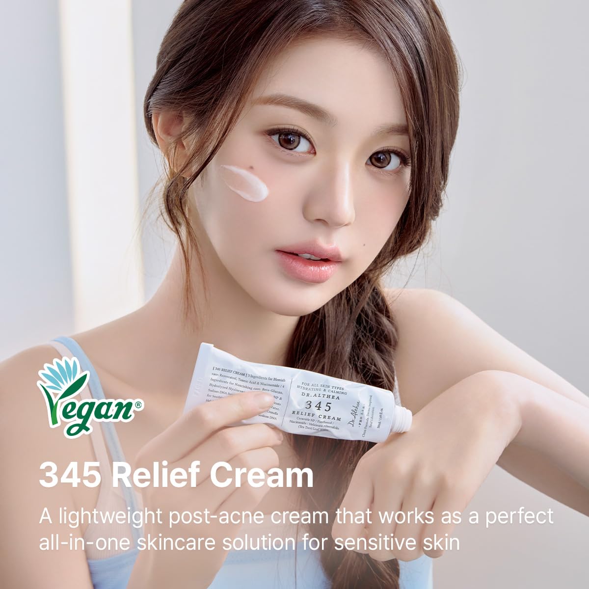 Dr.Althea Relief Cream - Daily Face Moisturizer for Soothing Recovery & Blemish Care with PDRN & Niacinamide | 1.69 Fl Oz
