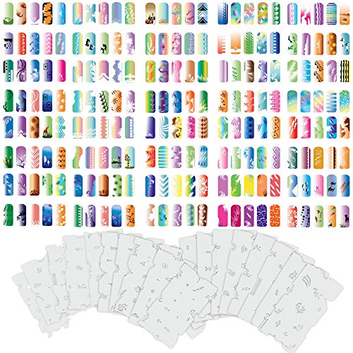 Custom Body Art Nail Stencils Set - 320 Unique Airbrush Designs