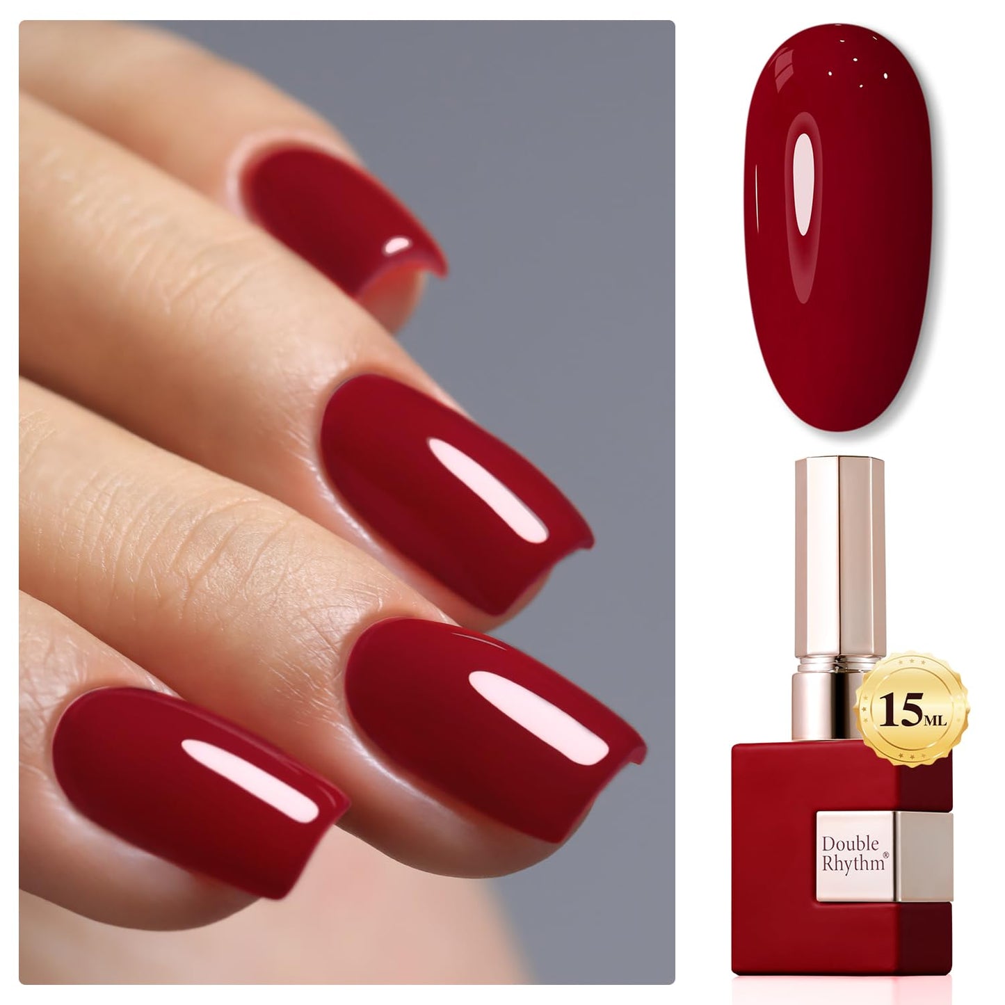 Gel Nail Polish - Double Rhythm 15ML Pearl White Soak Off for Art Manicure | DIY at Home