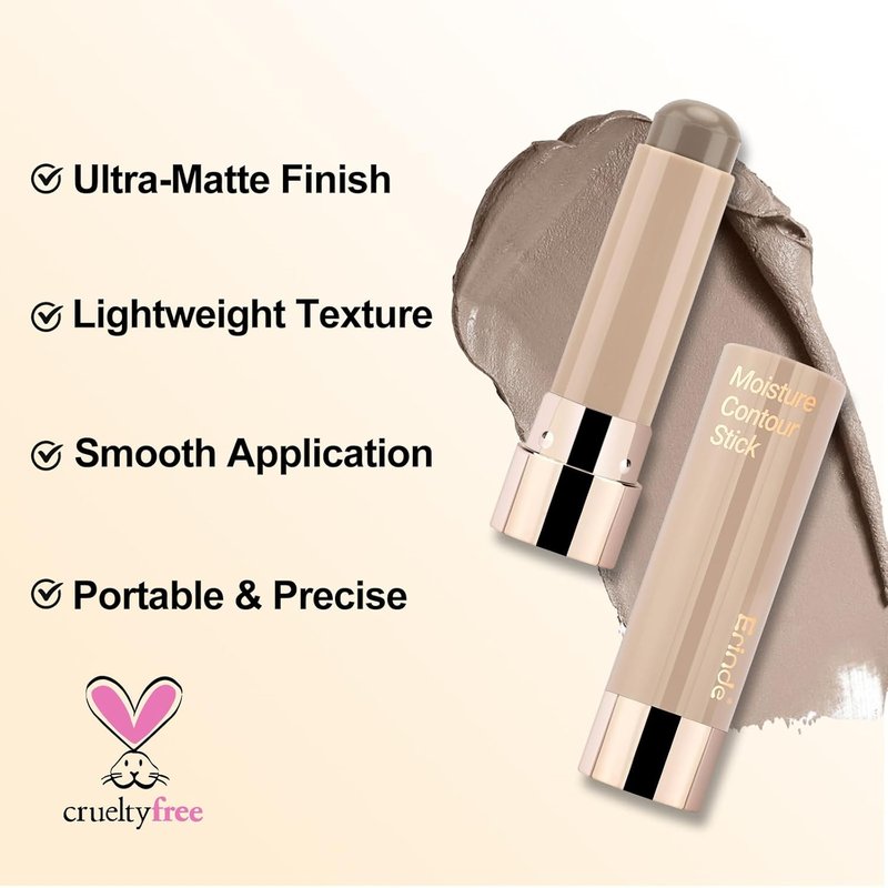 Cool Toned Contour Stick for Fair Skin - Large Capacity Grey Brown Matte Bronzer | Waterproof & Long Lasting Face Makeup