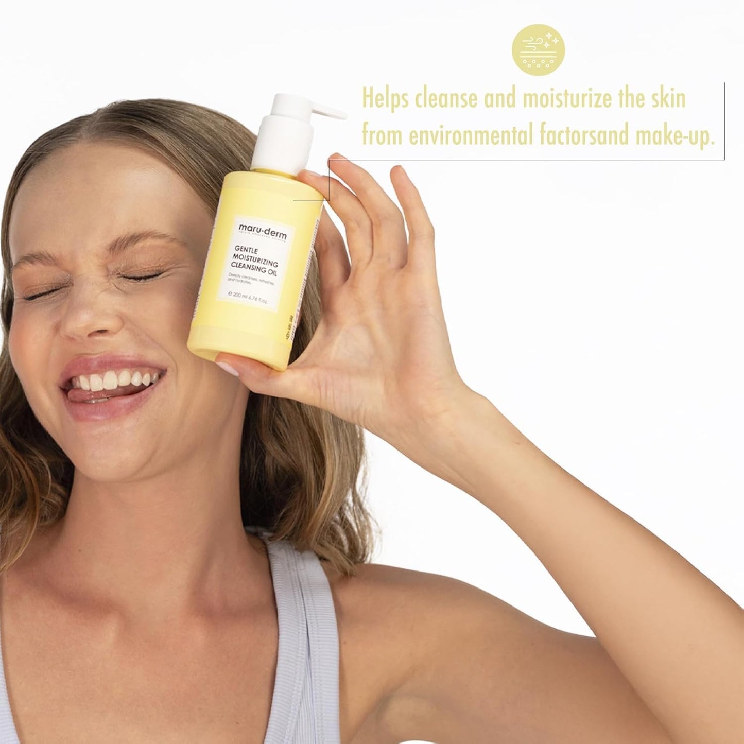 Gentle Cleansing Oil for Face & Body - Makeup Remover & Double Cleanser with Niacinamide & Panthenol - Removes Sunscreen, Sebum & Impurities, Hydrating Formula for Sensitive & Dry Skin – 200ml
