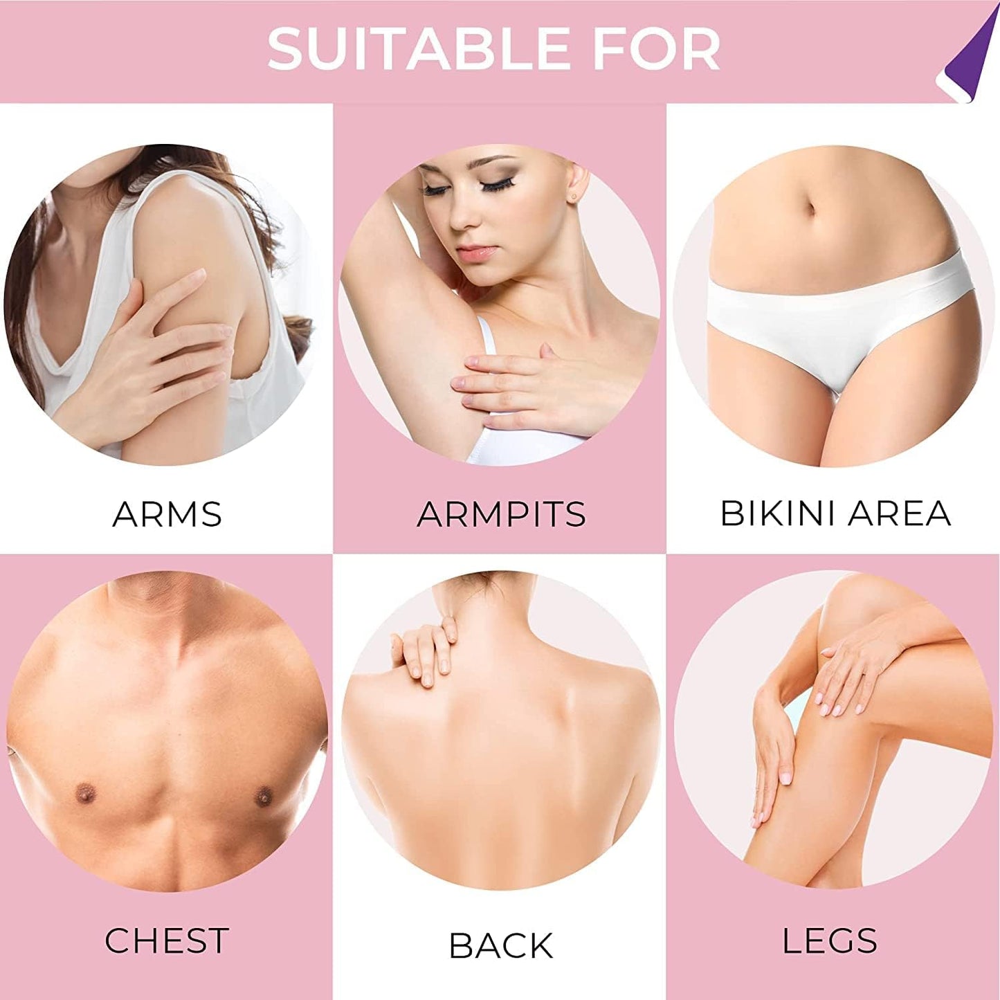 Hair Removal Cream for Women and Men : Sensitive Depilatory Cream for Bikini, Private Areas, Pubic, Body, Legs, and Underarms