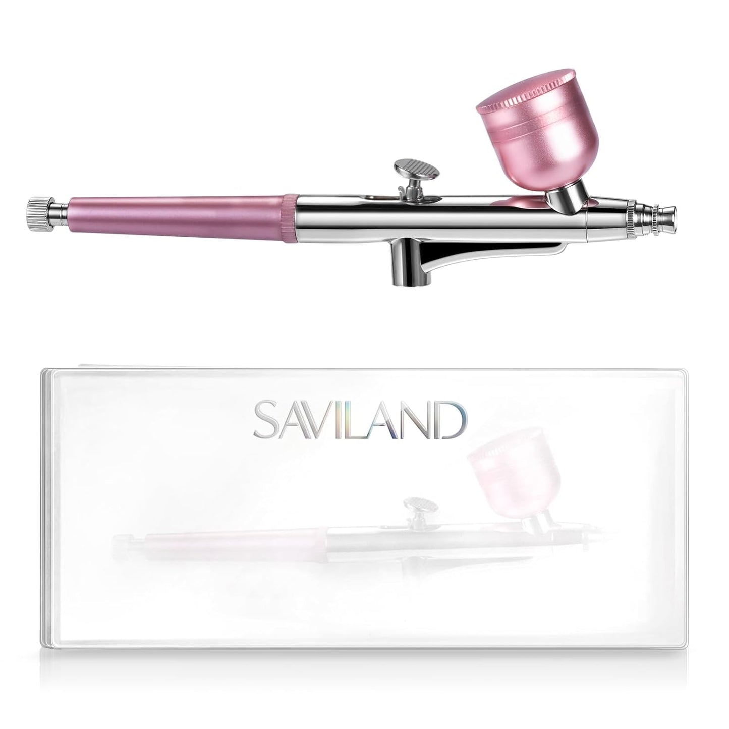 SAVILAND Pro Airbrush for Nails - 25 PSI Precision Nail Art Tool | Cordless, 0.3mm Nozzle, Flow-Locked Atomization