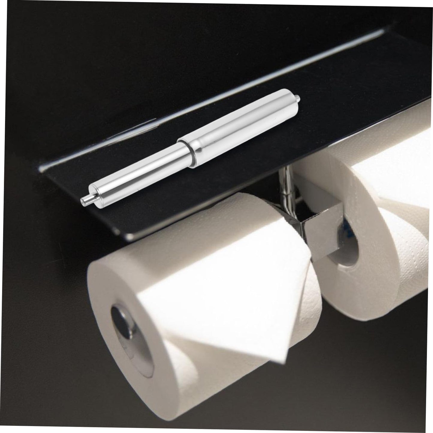 Paper Holder Accessory Toilet Paper Roller Rod with Retractable Reel for Easy Use