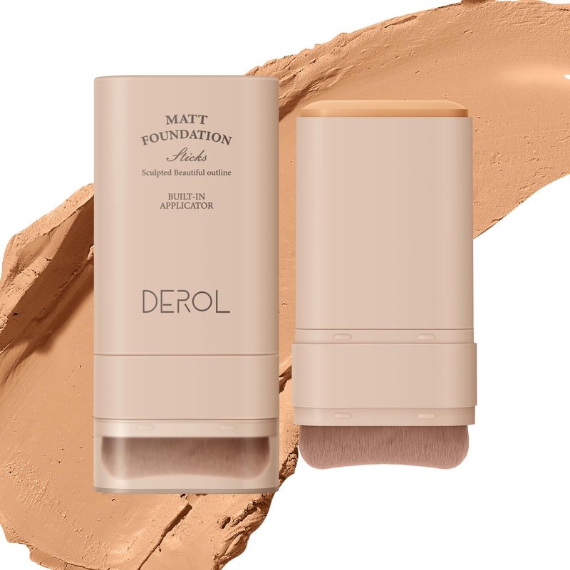SWETIYOU Flawless Eraser Foundation Stick, Lightweight Buildable Medium-to-Full Coverage Dual Ended Makeup Stick, Multi-Use Face Makeup Bar with brush, Natural Finish