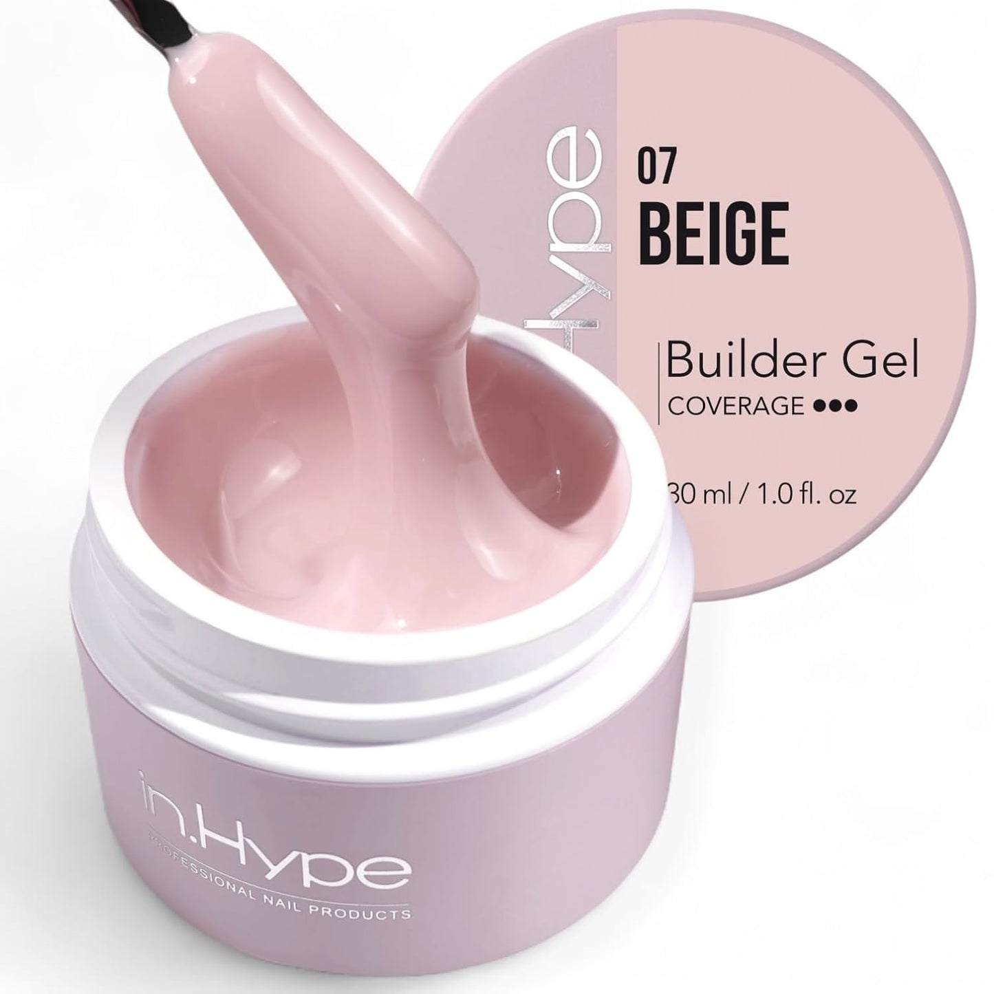 Professional Hard Builder Gel for Nail Extensions - UV/LED Formula | Baby Pink #3
