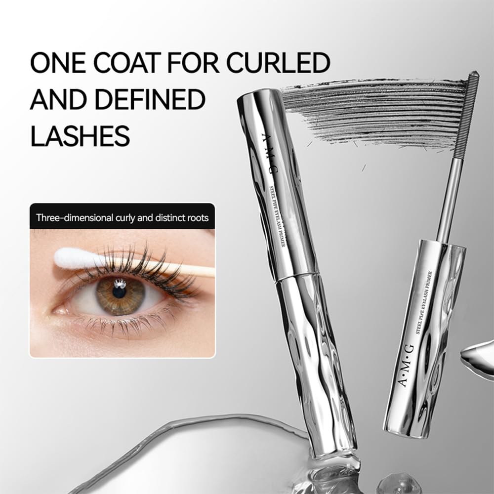 Metal Wand Mascara - Waterproof & Smudge-Proof 3D Curling Formula | Buildable, Washable, Clump-Free Lashes in Black