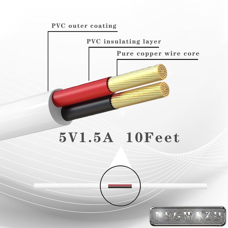 10 ft Charger Replacement for Hello Baby Monitor HB66, HB6550, HB50 Power Cord, 5V Adapter Charging Cable