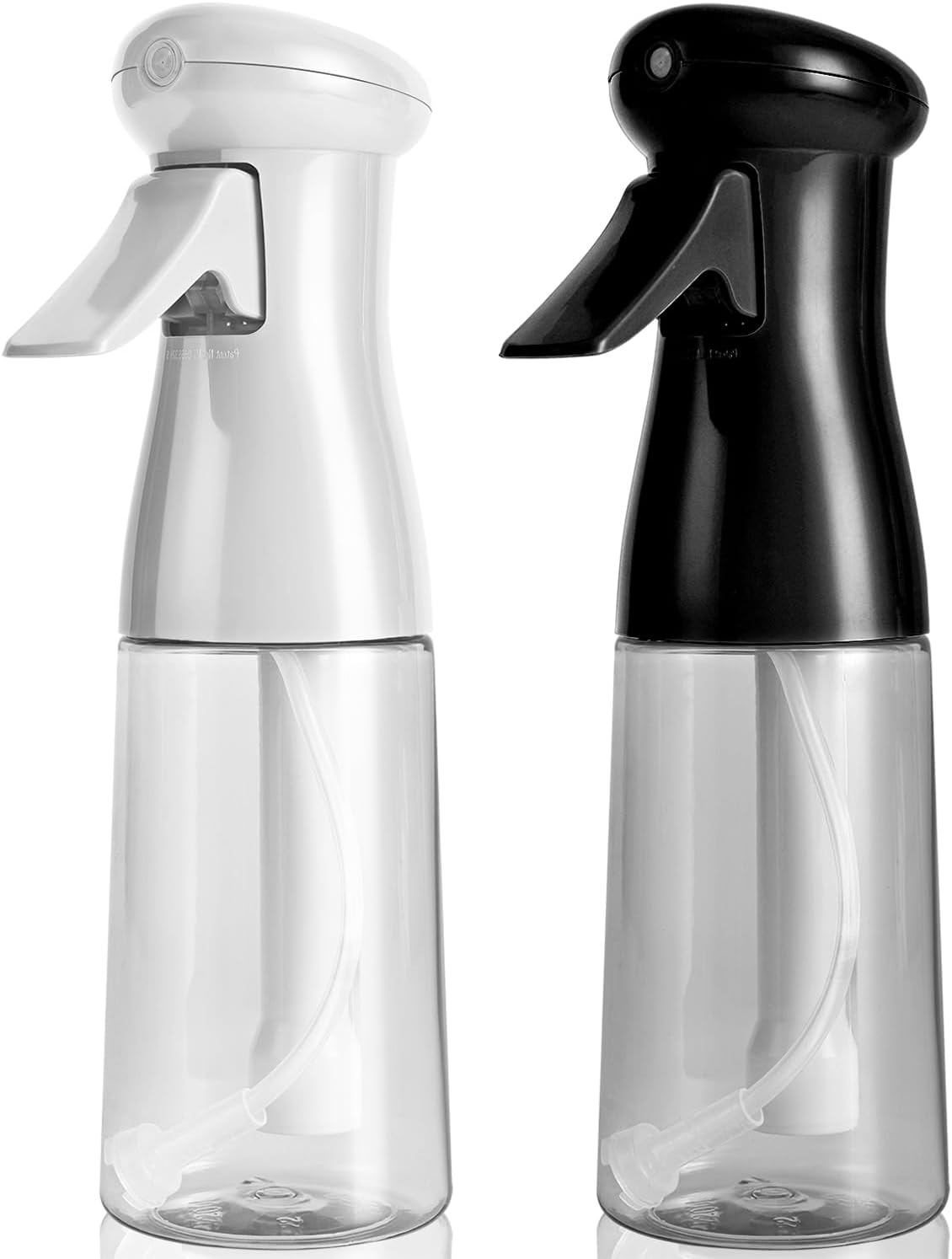 Continuous Mister Spray Bottle for Hair - Ultra Fine Mist Water Sprayer for Hairstyling, Cleaning, Plants | 2 Pack, 6.8 OZ