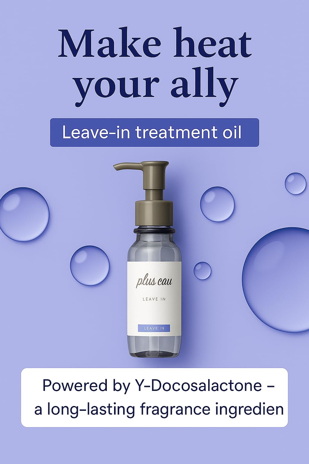 Plus eau, Daily Leave-In Hair Treatment & Conditioner Prevent Hair Damage/Dryness, 3 fl oz / 90ml, Made in Japan