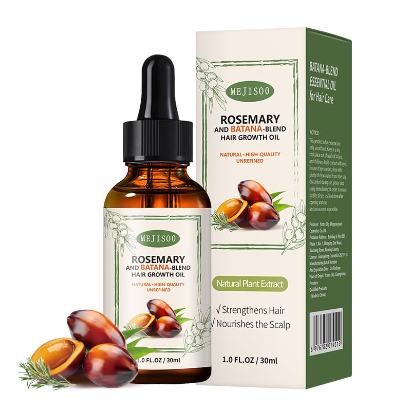UPsyussa Organic Batana Rosemary Hair Oil 1 fl oz - Nourishing Hair & Scalp Treatment