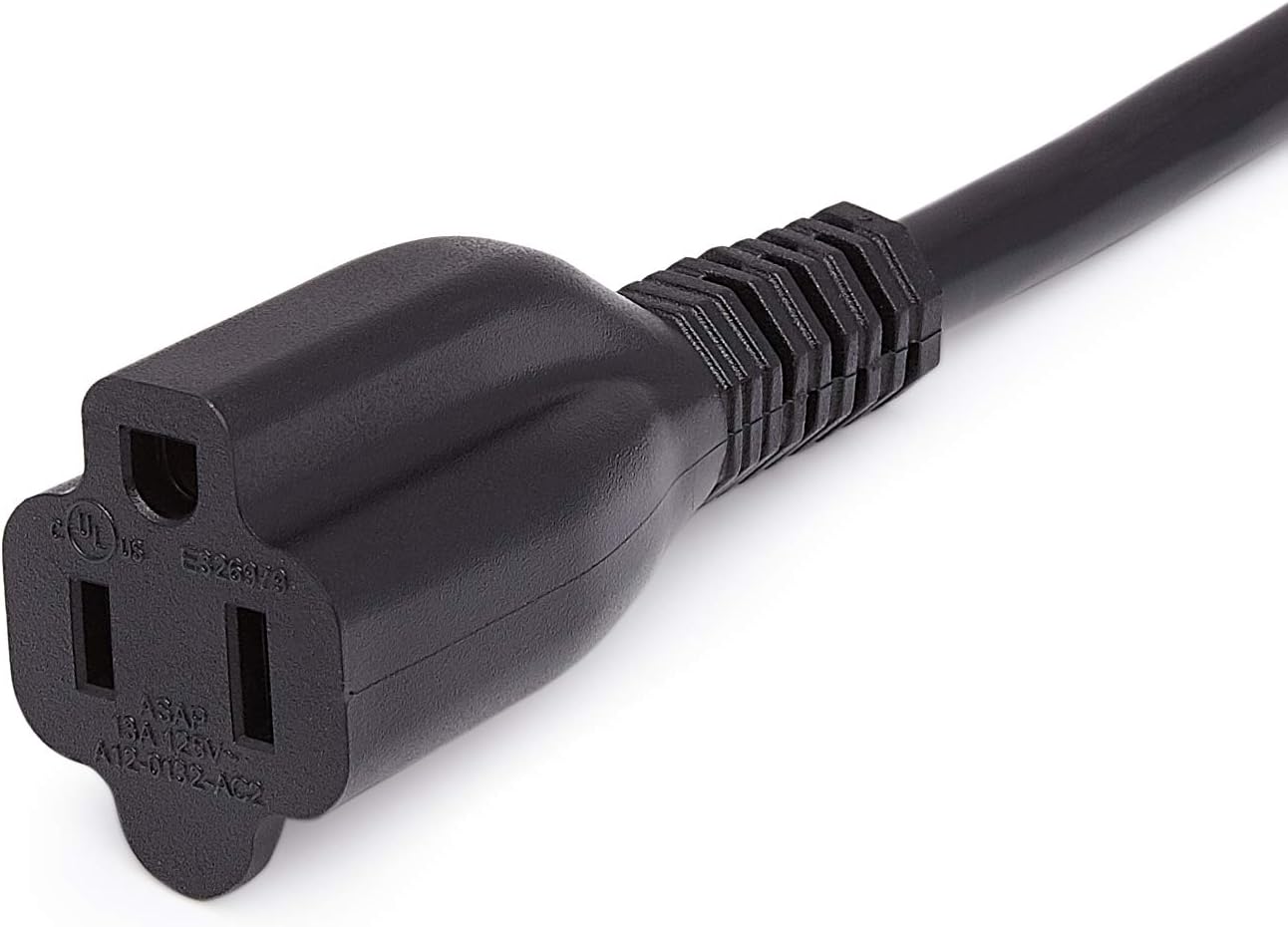 Extension Cord 10 Ft - 3 Prong Outlet Extender for Indoor Use | 13 Amps, 125V, Black