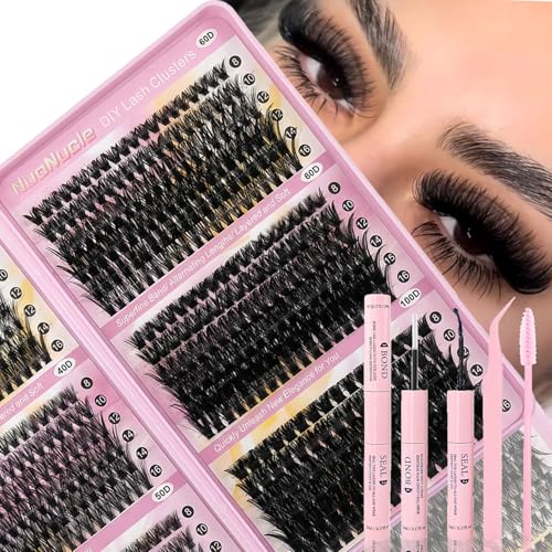 NuoNuole 694pcs Lash Extension Kit with 30D-100D Clusters & Tweezers
