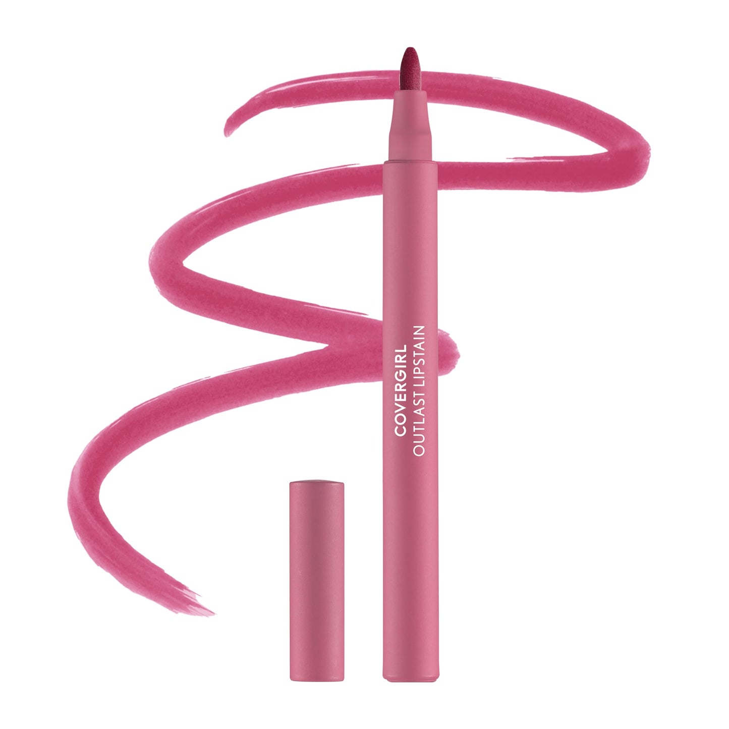 Covergirl Outlast Lipstain, 62 Blushed Mauve, Smooth Application, Precise Pen-Like Tip, Transfer-Proof, Satin Stained Finish, Vegan Formula, 0.06oz
