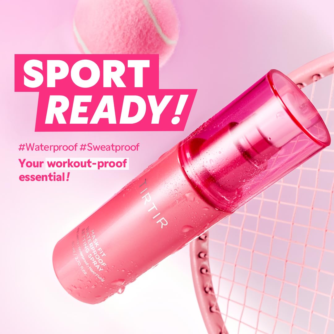 TIRTIR Waterproof Setting Spray - 24-Hour Long-Lasting Makeup Finisher | Ethanol-Free, Semi-Matte for Oily Skin