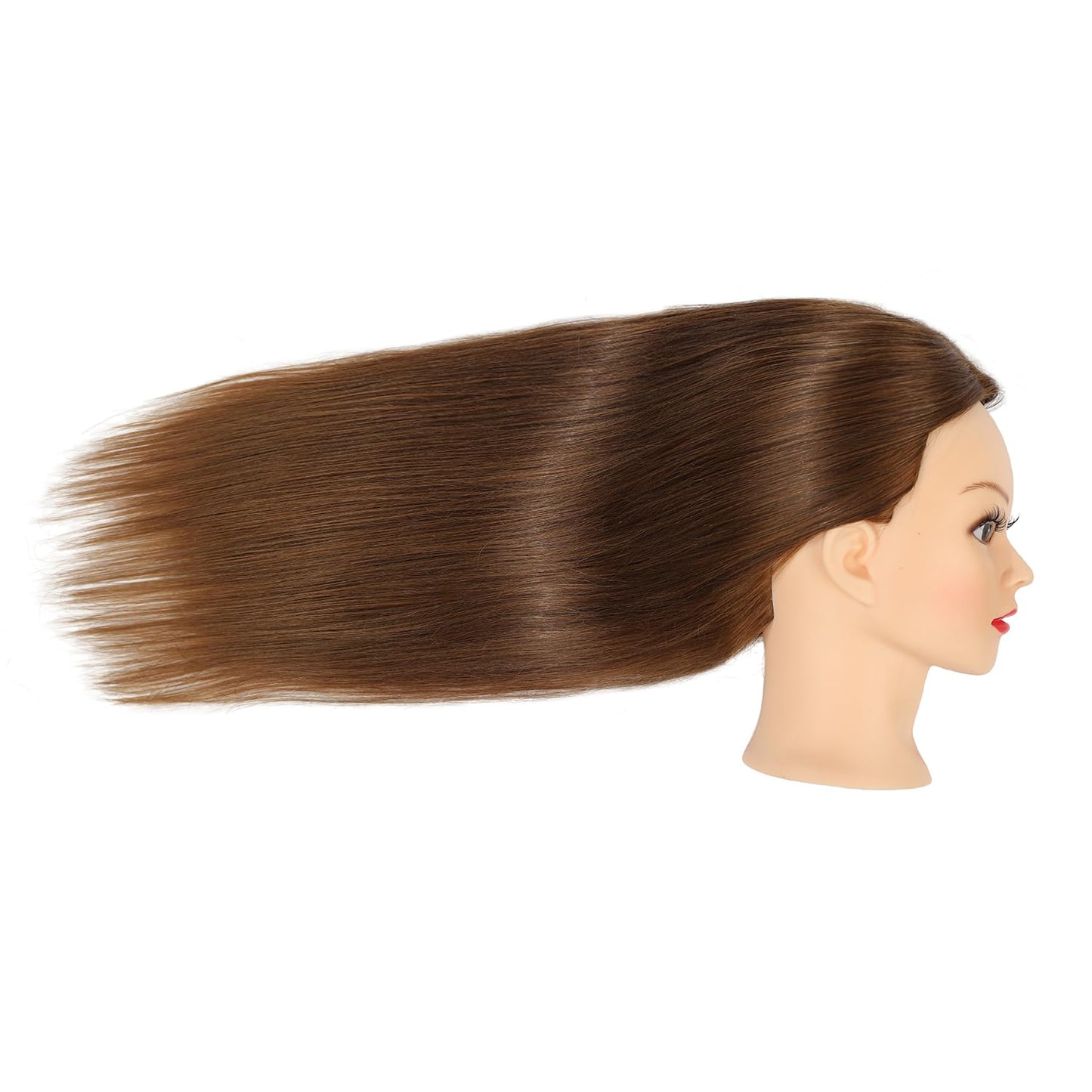 POLRISLY Mannequin Head with Hair 80% Human Hair Doll Head 26"-28" Hairdresser Practice Training Head Cosmetology Manikin with Clamp - #27 Golden