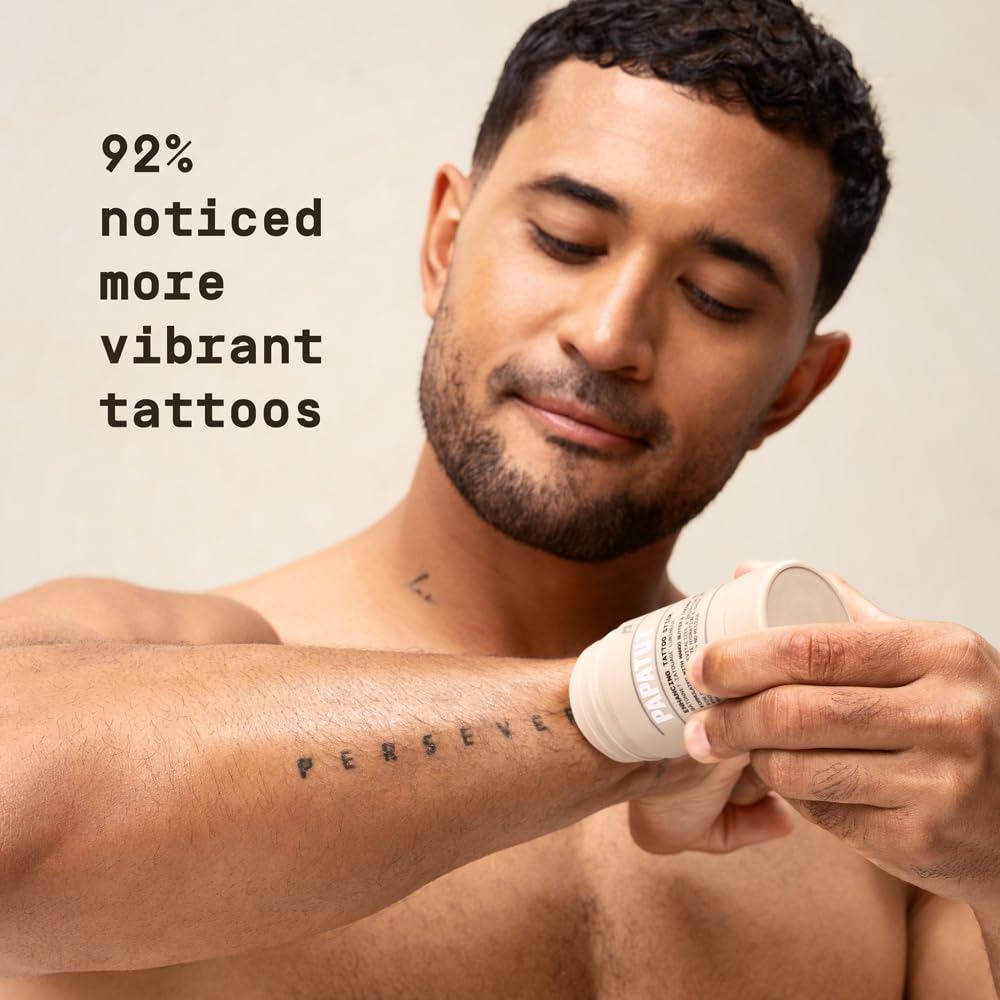 PAPATUI by Dwayne Johnson Mess-Free Enhancing Tattoo Stick | Revitalize, Protect and Brighten Tattoos | Made with Vitamin E | Fragrance-Free | 2.6oz