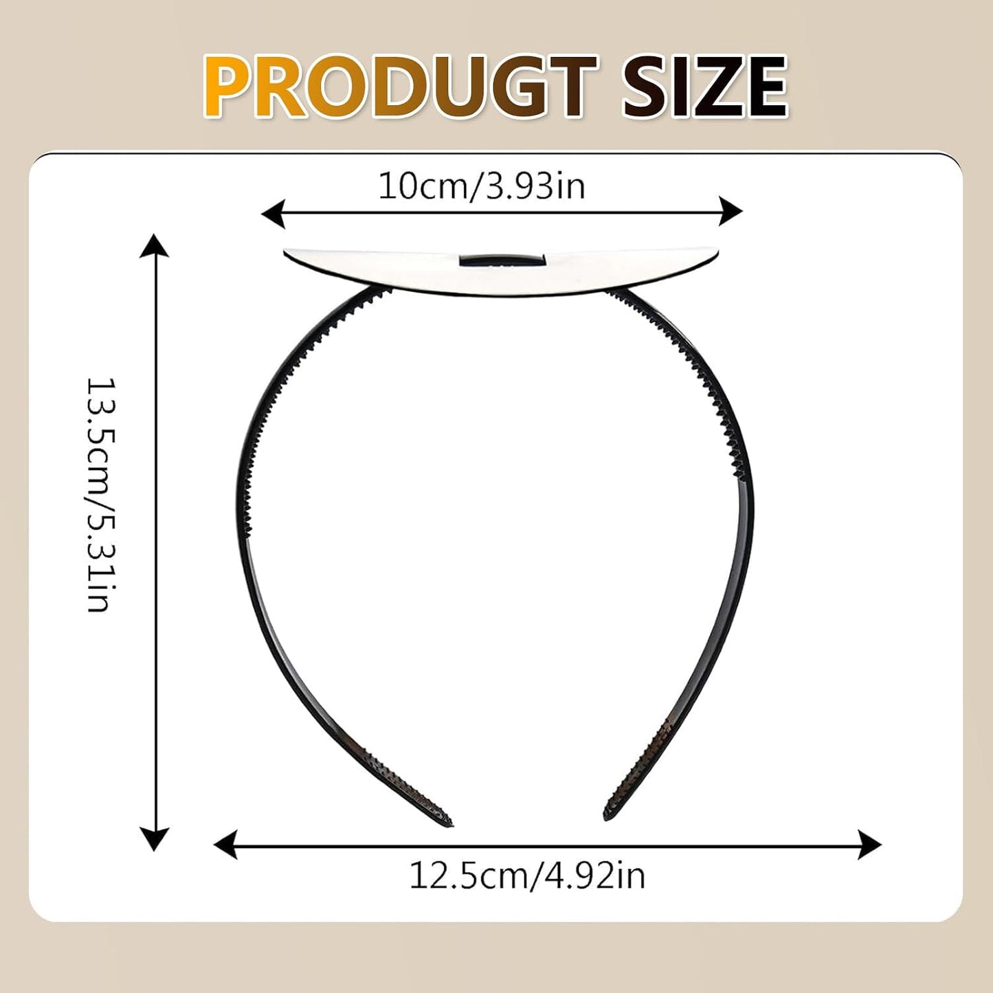 Round Graduation Cap Headband - Firm Anti-Fall Hair Band for Secure Fit | 1 Piece