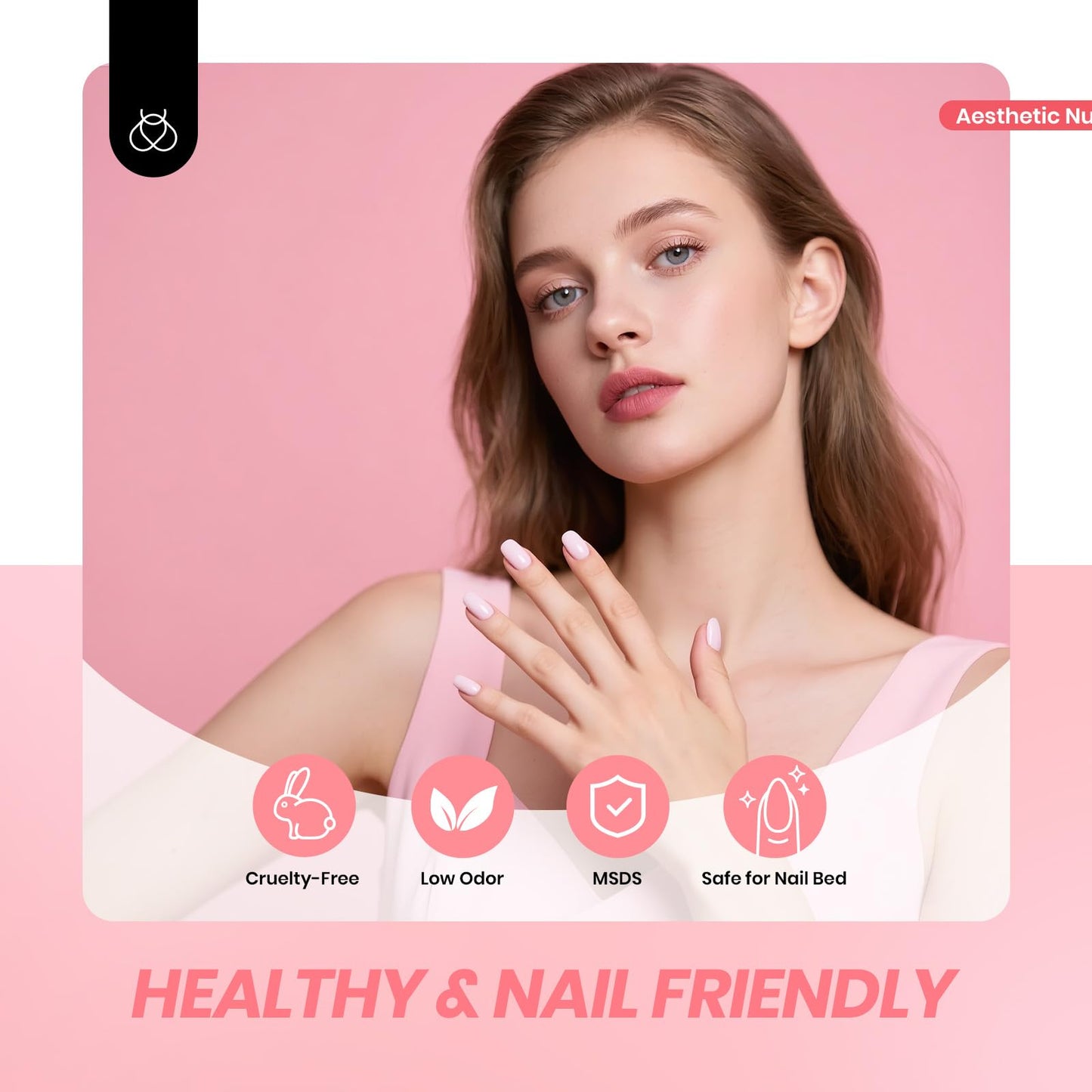 Beetles Nude Gel Nail Polish Set - 6 Colors Pink Jelly Gel Polish Kit Neutral Shimmer Translucent Sheer Gel Soak off Uv Nail Concealer French Nail Art Manicure Gift for Women