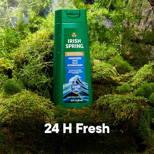 Irish Spring Moisture Blast Body Wash for Men, 20 Fl Oz (2-Pack)