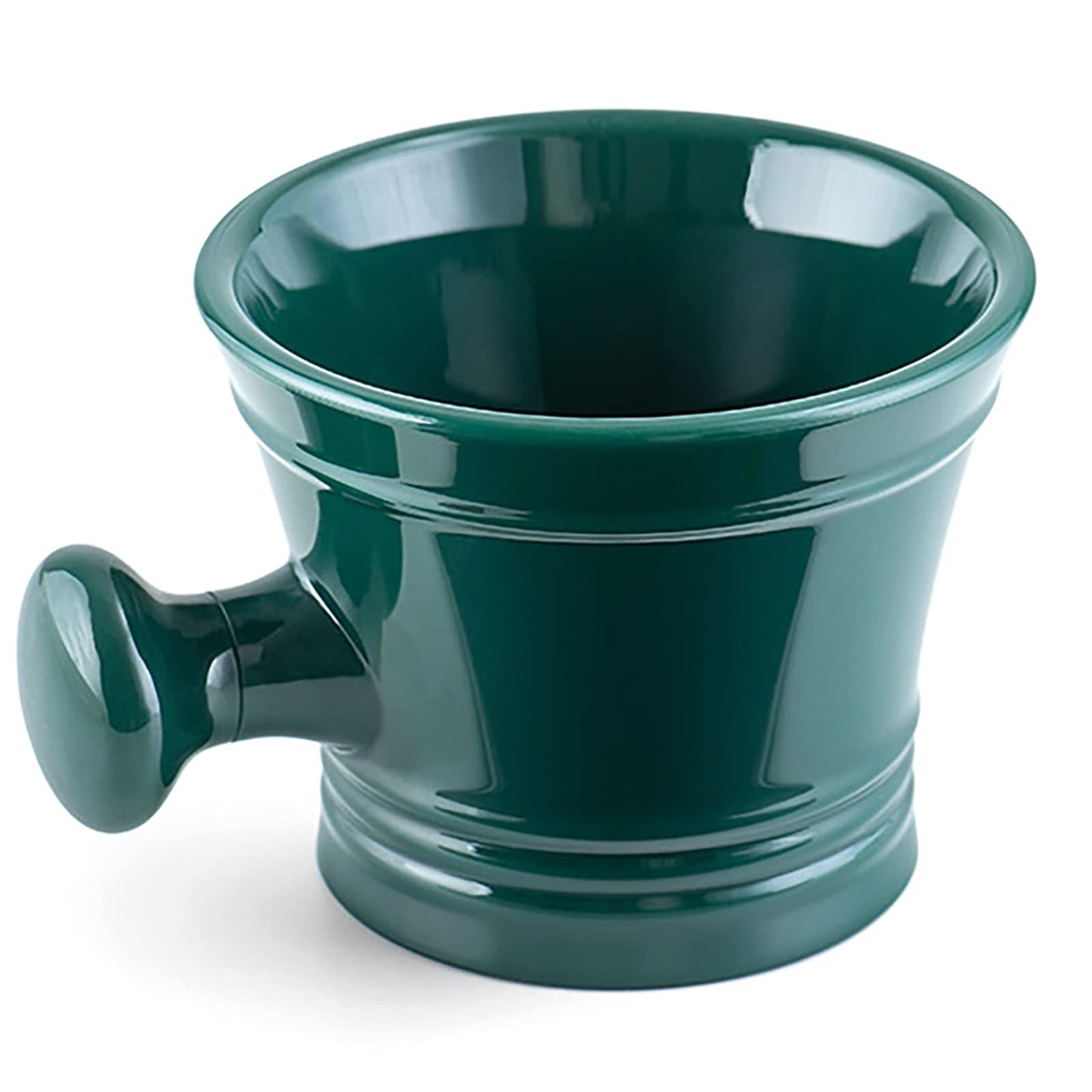 Linkidea Acrylic Shaving Mug with Knob Handle, Deep Size Wet Shaving Cup, Razor Shave Soap and Cream Bowl for Men, Green