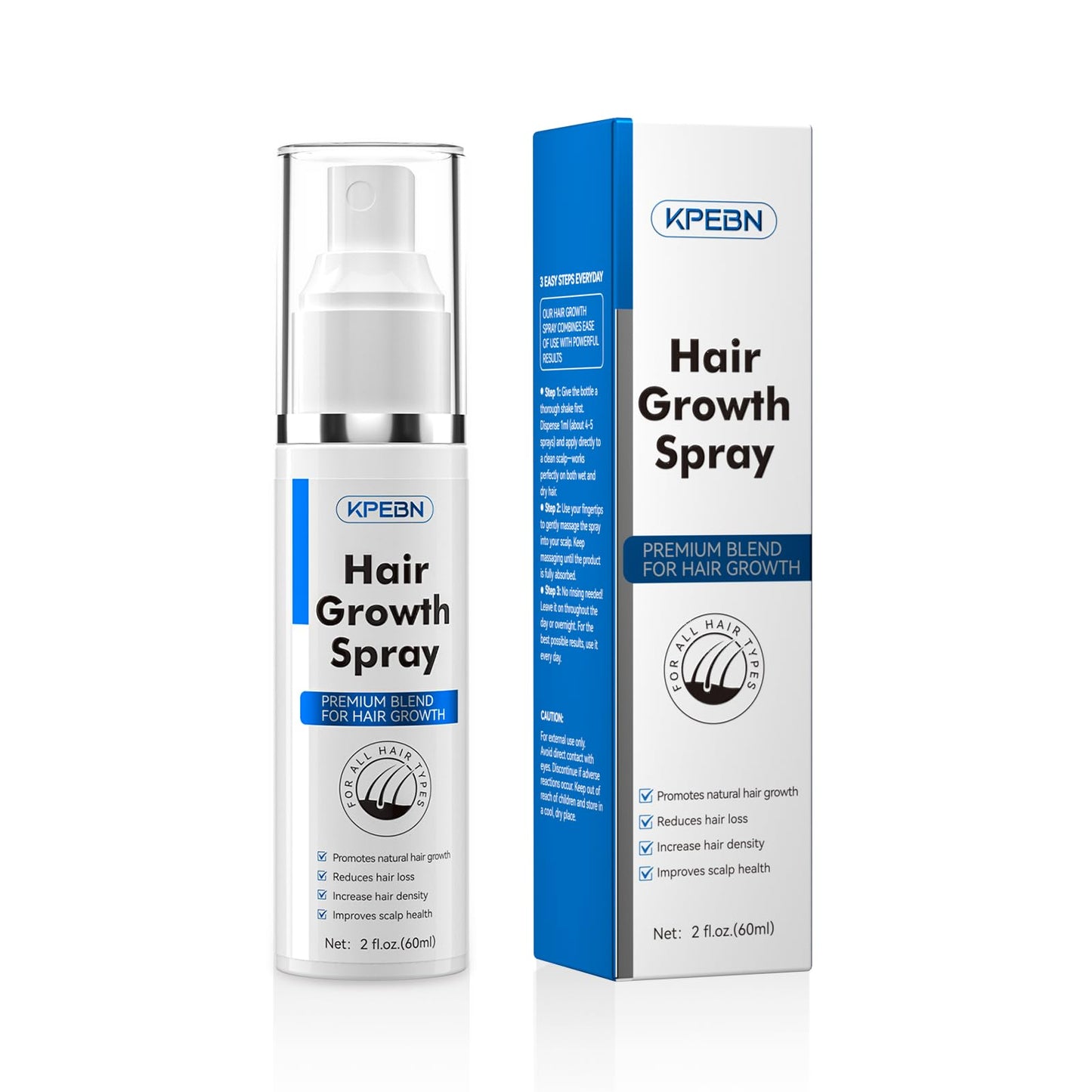 KPEBN Batana Oil & Thuja Extract Hair Growth Spray - Advanced Biotin Scalp Serum for Thicker Longer Hair, Thinning & Loss Support - Volumizing Treatment for Women & Men, Non-Greasy, 2 fl oz