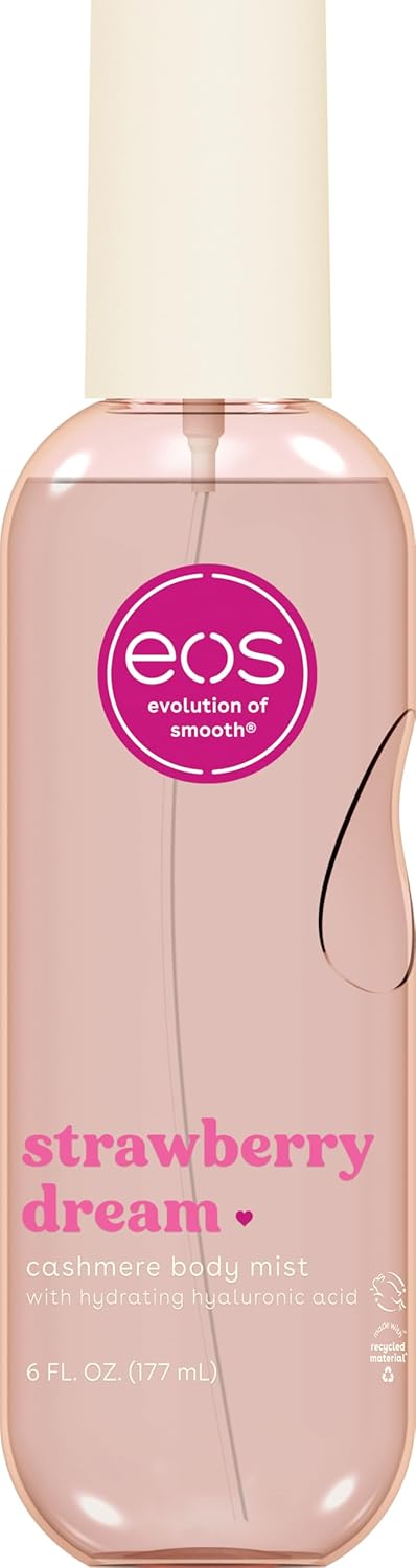 Cashmere Body Mist - Strawberry Dream Scented Spray for Women | Moisturizing Hair Mist with Hyaluronic Acid, 6 fl oz