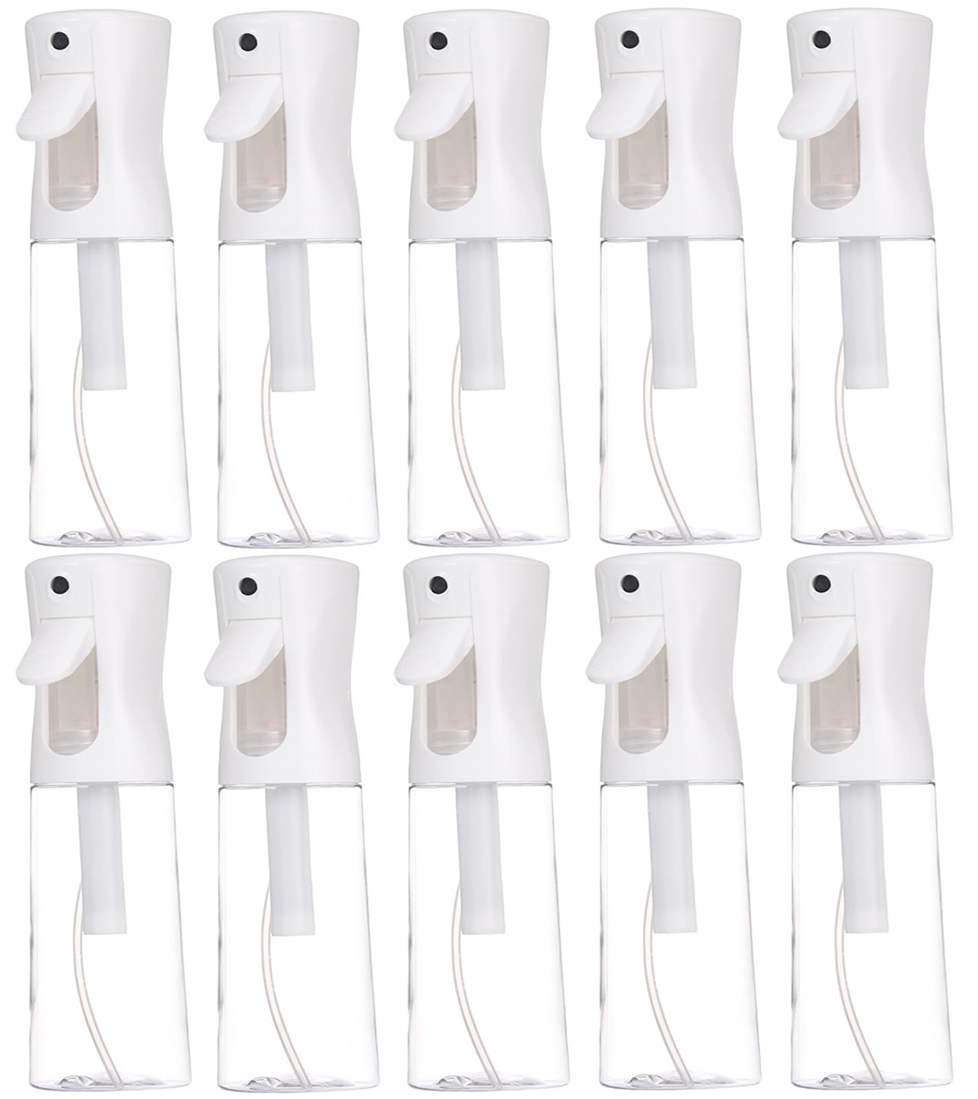 10 Packs 17Oz/500ML Spray Bottle For Hair – Ultra Fine Mist Sprayer, Continuous Mister Spray Bottle for Hairstyling, Cleaning, Plants, Pets, Barbers, Salons, Essential Oil Scents (Clear-17OZ)