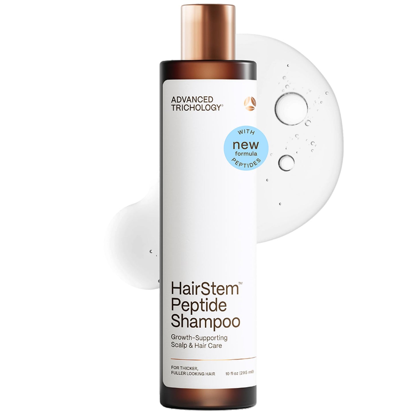 Hairstem™ Peptide Shampoo for Hair Growth | Peptide-Infused for Fuller, Stronger Looking Hair | Copper Tripeptide-1, Biotinoyl & Acetyl Peptides + Botanical Nutrients