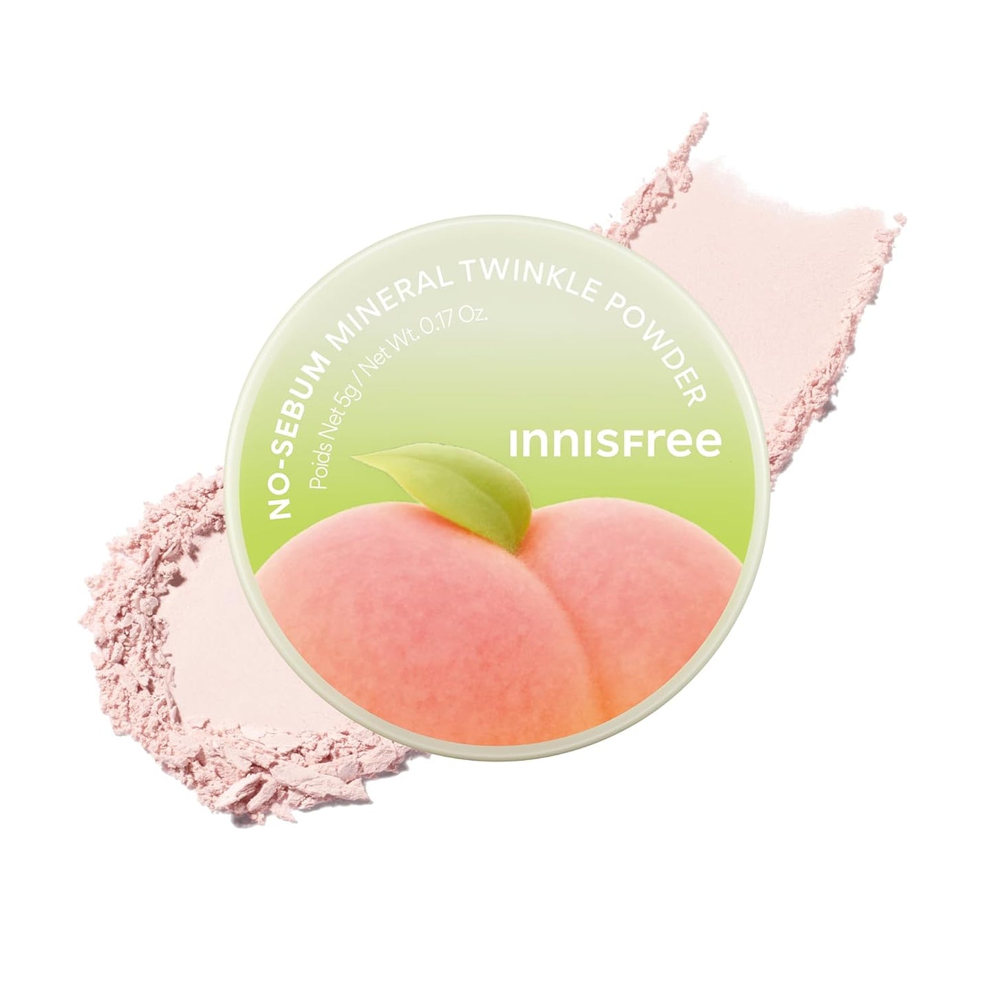Innisfree No Sebum Powder - Limited Edition Pink & Peach Loose Powder for Brightening & Mattifying | All Skin Types, Cherry Blossom