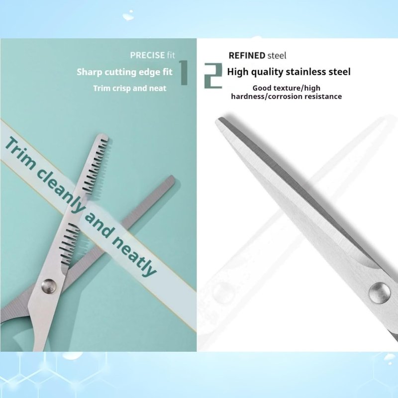 Hair Cutting Shears Set - Professional Stainless Steel Shears & Thinning Scissors Kit | 6.7 Inch | Green