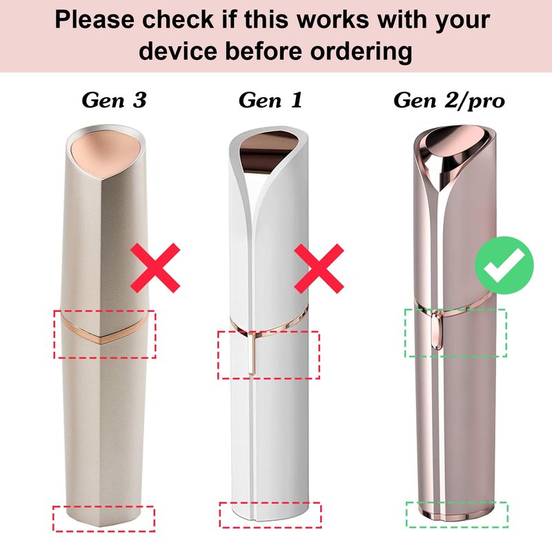 Gen 2 Replacement Heads Compatible with Flawless Facial Hair Remover for Women, Double Ring Replacement Blades for Old Flawless, 6 Count