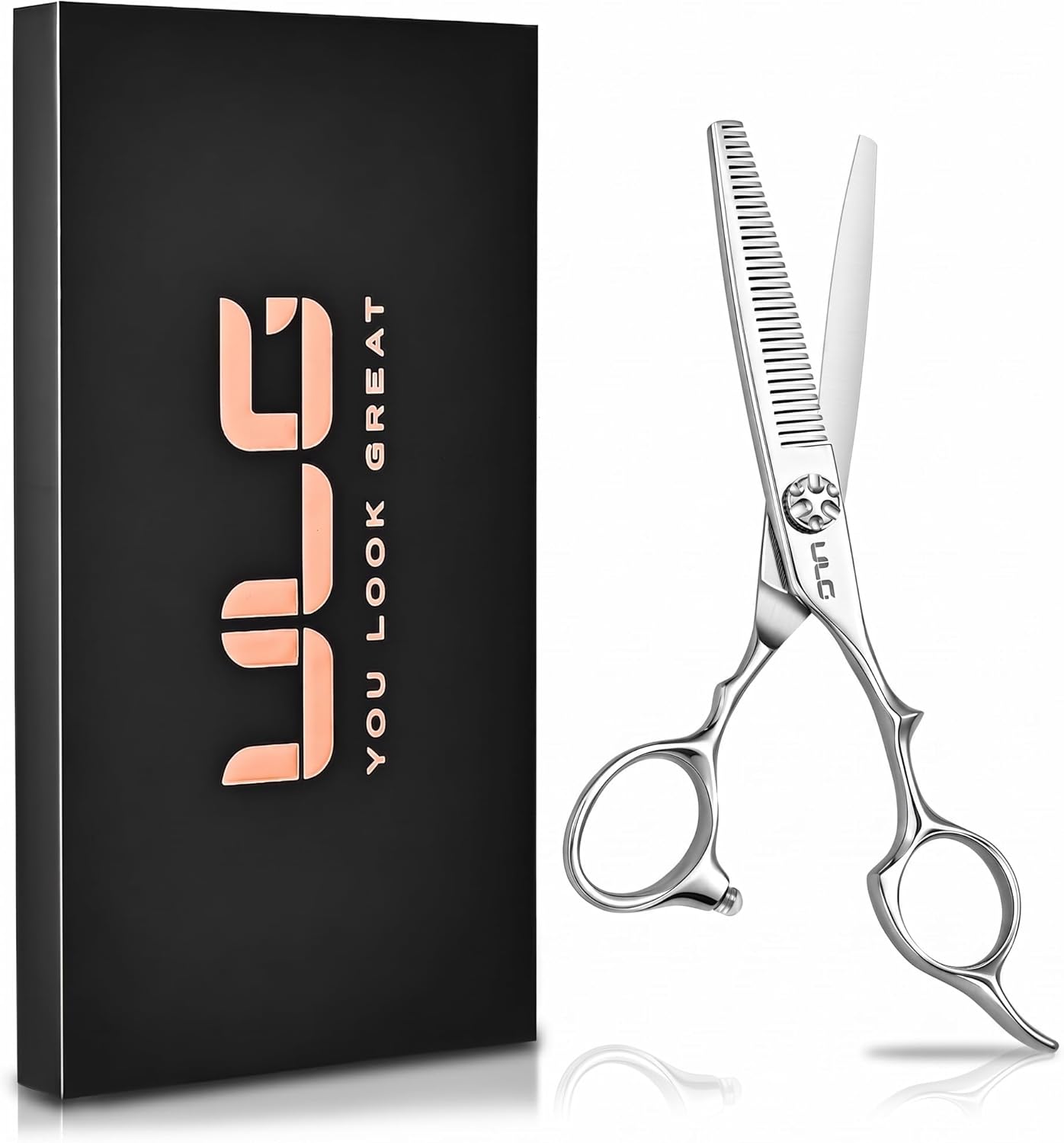 Professional Hair Cutting Scissors - 6.7” Japanese 440C Stainless Steel Barber Shears | Ergonomic Handle & Adjustable Tension