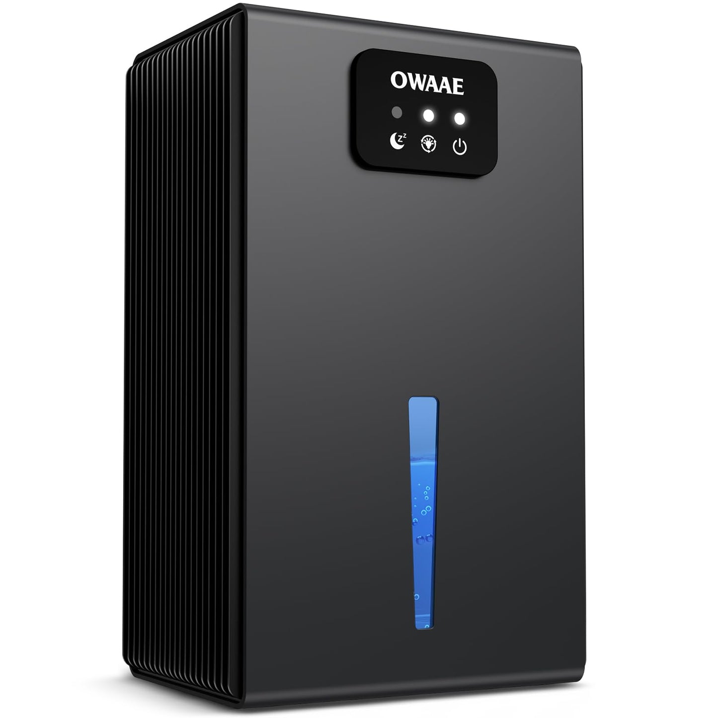 OWAAE Dehumidifier, 1000 sq.ft Quiet Dehumidifiers for Home Bedroom Basement Bathroom with 95oz Water Tank, Sleep Mode, Auto Shut-Off 7 Colors LED Light, Grey