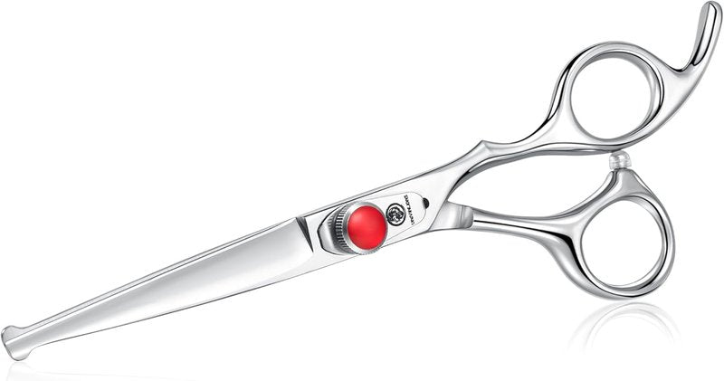 Kids Hair Cutting Scissors - Safety Rounded Tips Stainless Steel Shears for Children | 6-Inch Silver Design