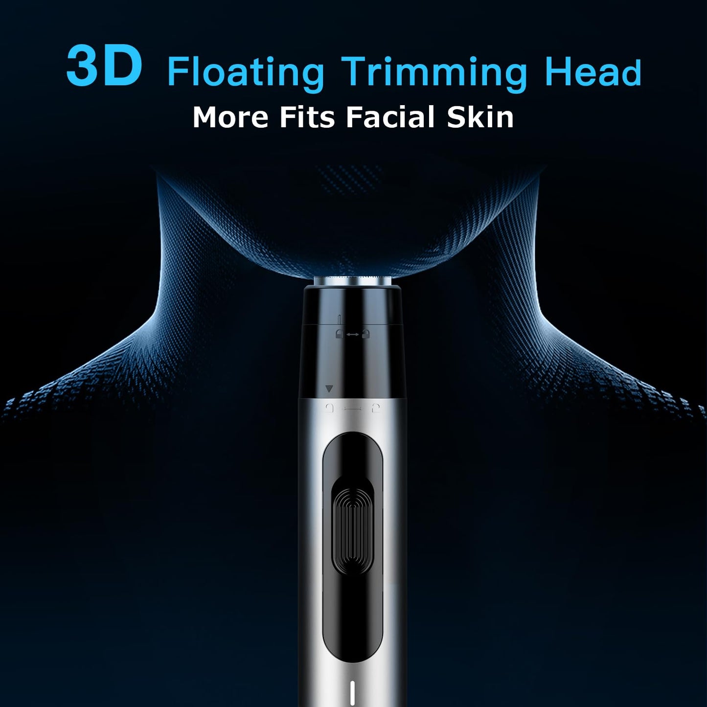 Ear and Nose Hair Trimmer for Men, USB Rechargeable Nose Clipper Professional Painless Nasal Shaver Razor 3 in 1 Electric Eyebrow Facial Hair Trimmer Kit Waterproof Dual-Edge Blades Easy Cleansing